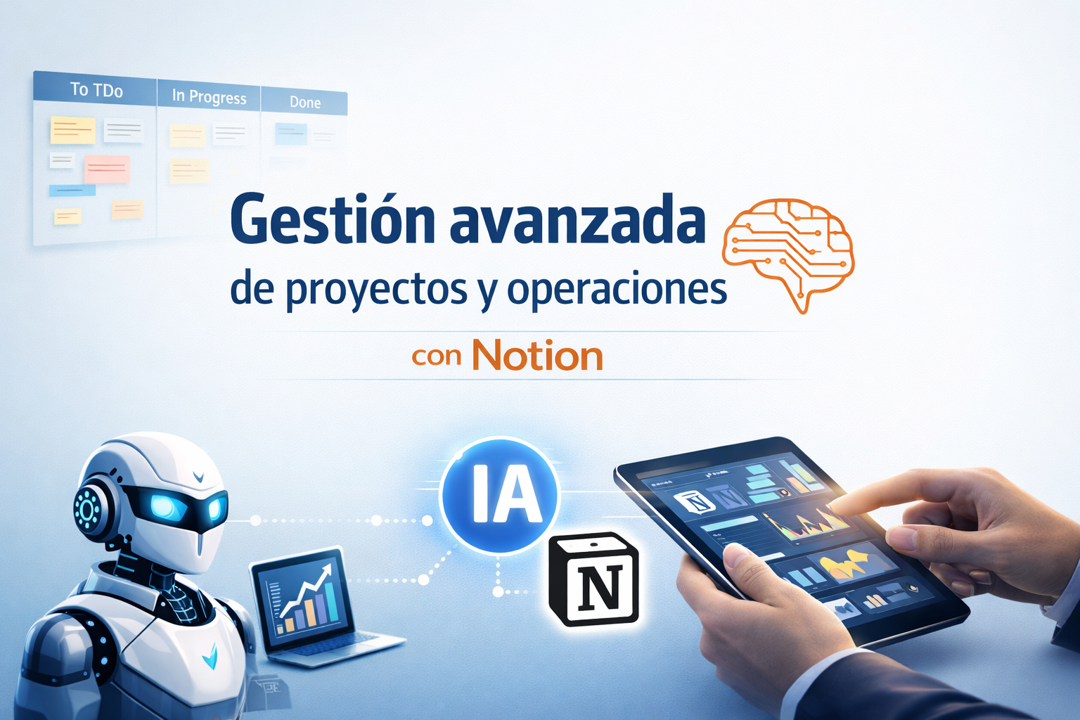 Course Image Gestión avanzada de proyectos y operaciones con Notion